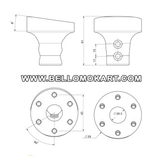 mozzo volante inclinato 8° KF/KZ