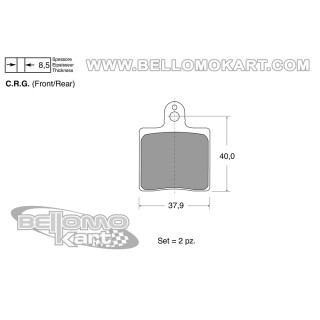 Kit pastiglie freni ant. tipo CRG VEN 05 - UP2000