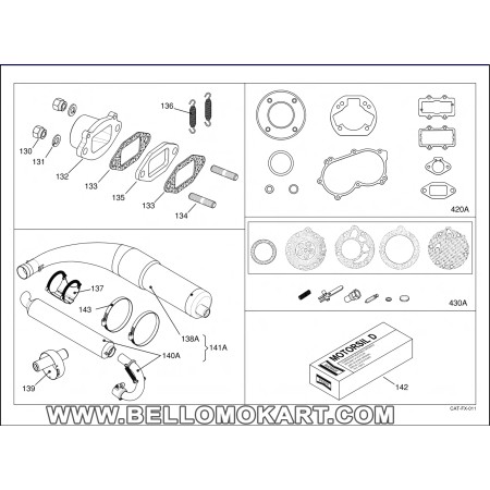 Serie guarnizioni NEW per  iame X30 tag con marmitta integrale