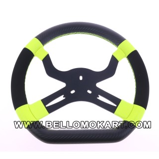 VOLANTE 330 4 RAZZE mod. DATI NERO-GIALLO FLUO-CARBON