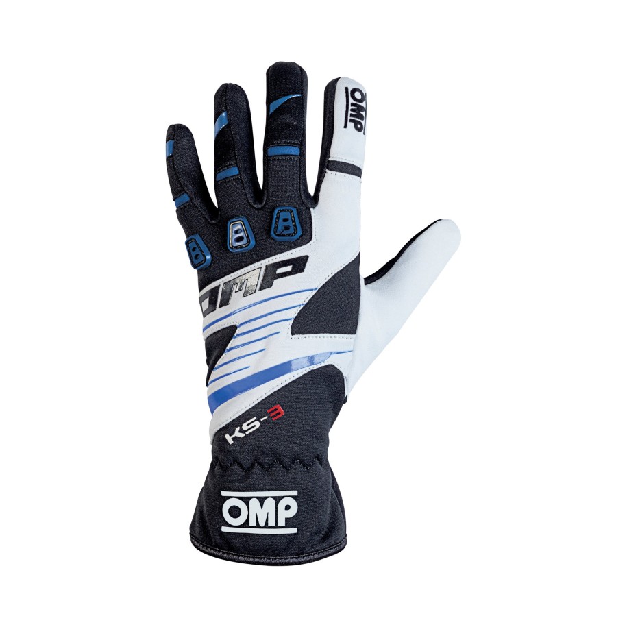 guanti OMP KS3 nero blu bianco