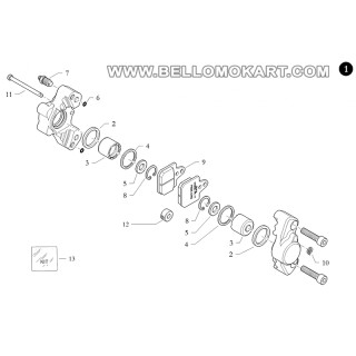 esploso pinza RR-I25 x 2  anteriore