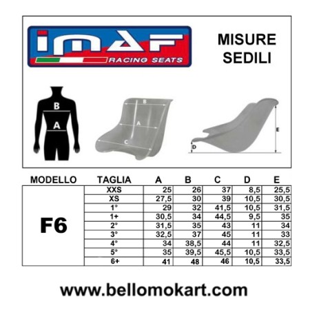 sedile kart Imaf F6 silver 