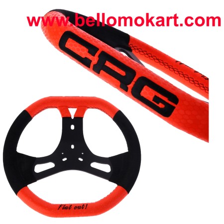Volante CRG New Flat Out Black/Orange 340 mm