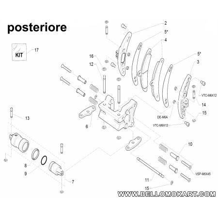 parapolvere EPDM 28  pinza CX  posteriore birel