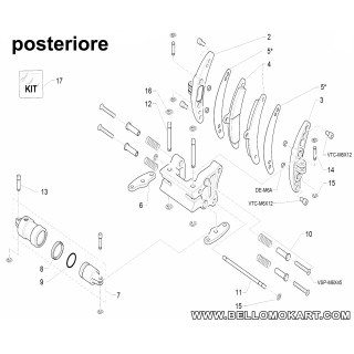 parapolvere EPDM 28  pinza CX  posteriore birel