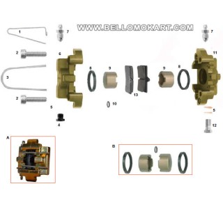 esploso pinza freno minikart crg D24