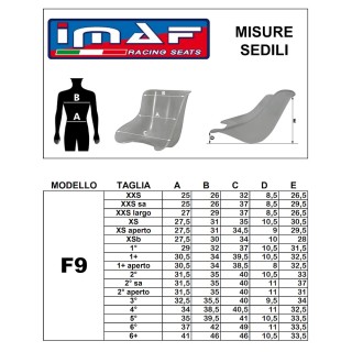 Sedile IMAF F9 trasparente D4