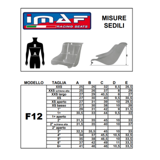 IMAF F12 D4 Silver seat