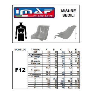 Sedile IMAF F12 D3 Silver Fulmine (soft)